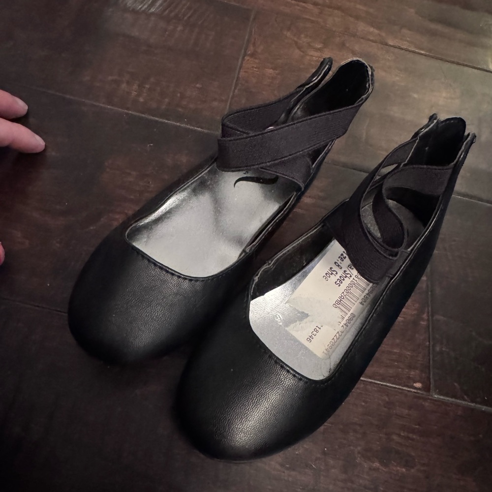 Source Unknown Black Kids Dress Shoes with Ankle Straps